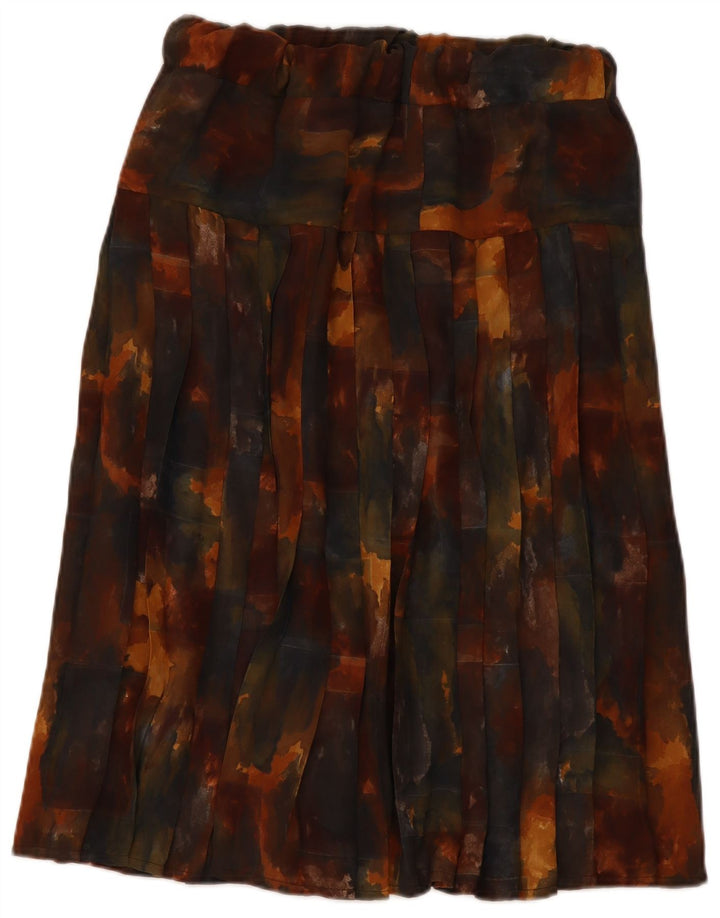 Gonna a pieghe vintage da donna media W30 multicolore tie dye