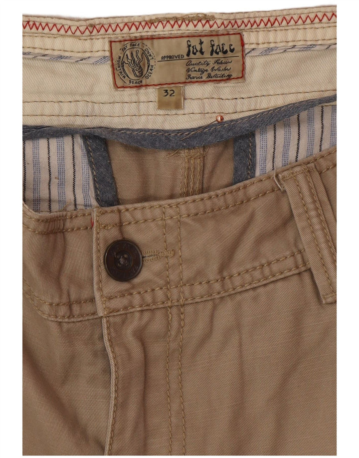FAT FACE Pantaloncini cargo da uomo W32 Cotone beige medio