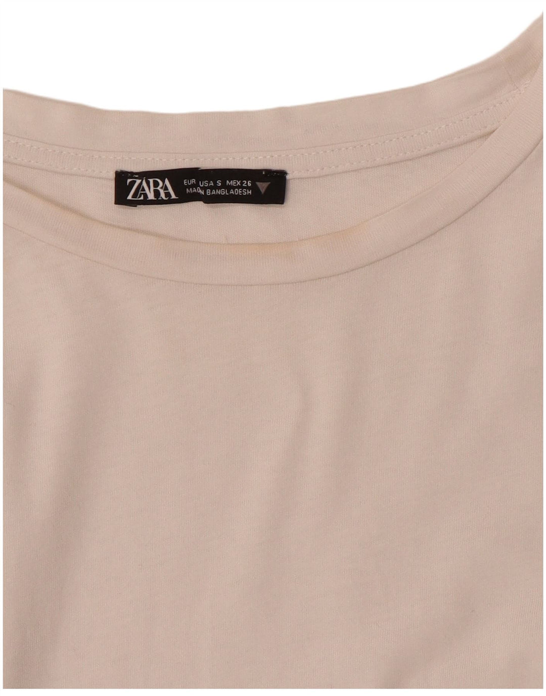 T-shirt Zara da donna Top UK 10 piccola bianca
