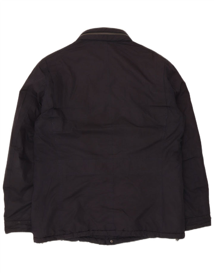 Cappotto giacca a vento con cappuccio da uomo Massimo Dutti UK 40 Large Blu Navy