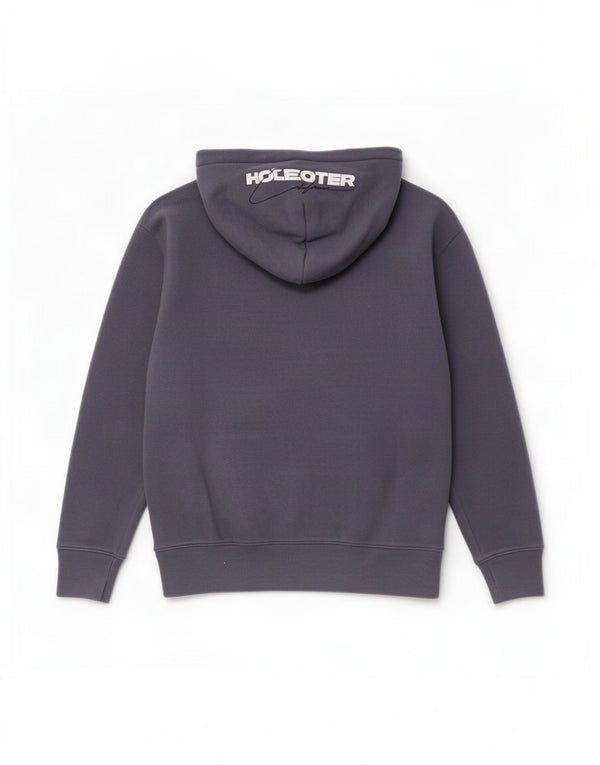 Felpa con cappuccio grafica da uomo Hollister Small in cotone blu navy