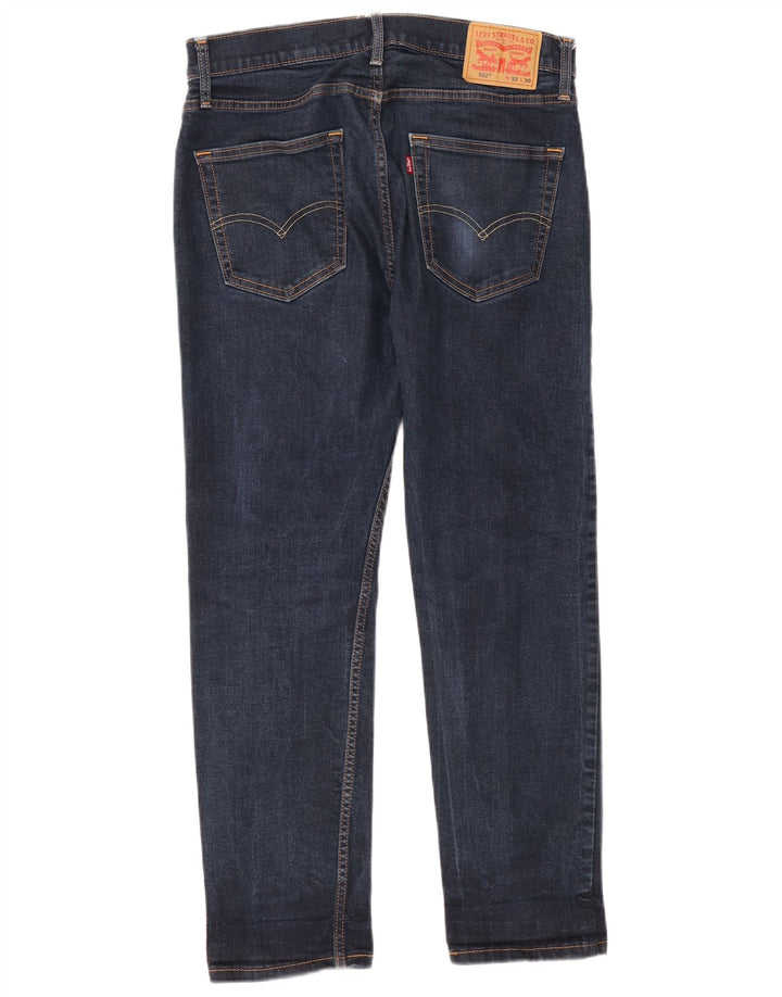 Levi's Uomo 502 Jeans affusolati W33 L30 Cotone blu navy