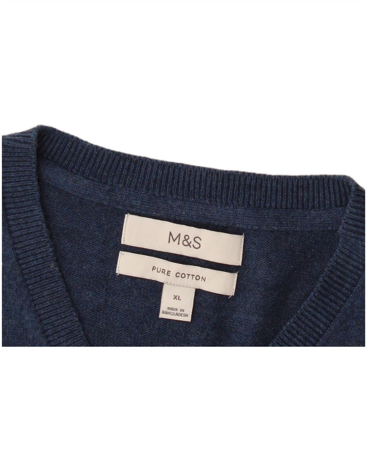 Canotta da uomo Marks & Spencer XL in cotone blu navy