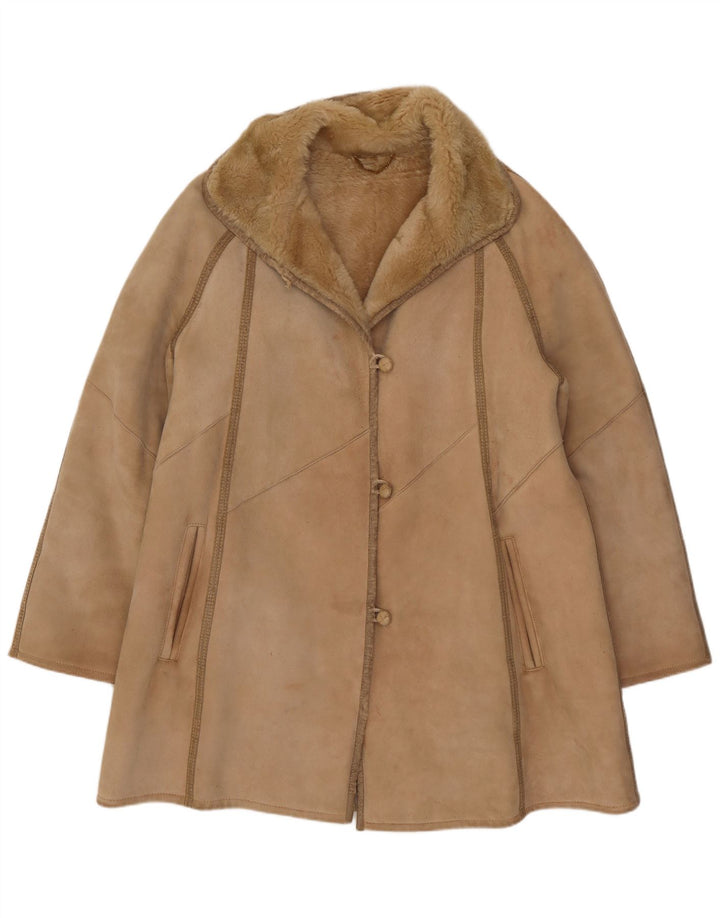 Cappotto in shearling da donna VINTAGE IT 46 Shearling beige grande