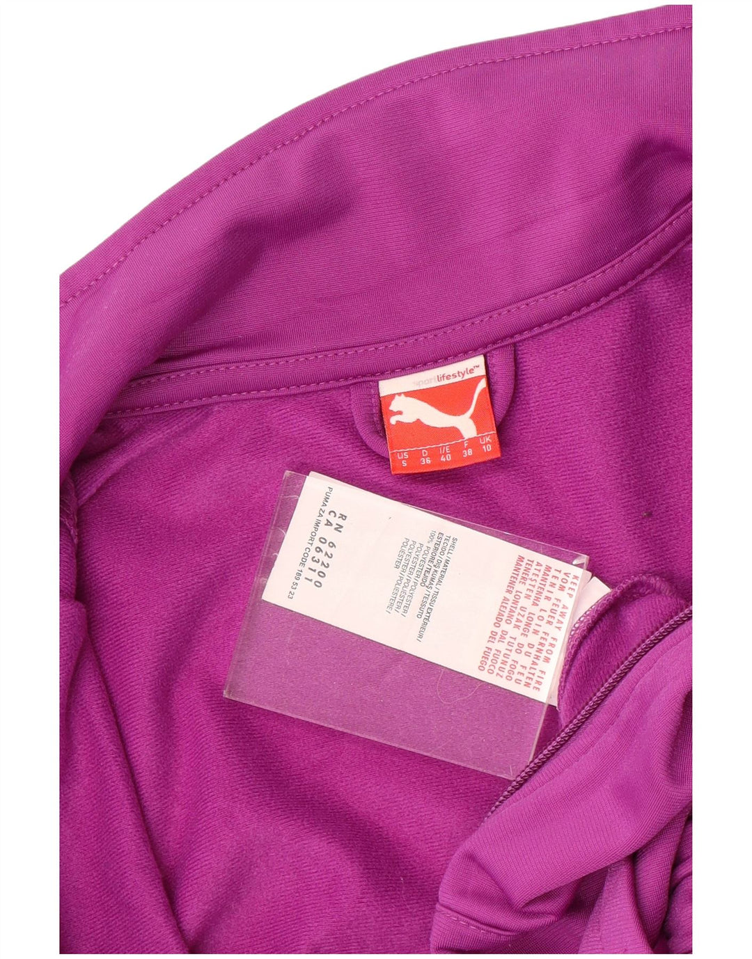 Giacca da tuta da donna Puma UK 10 Small Rosa Poliestere