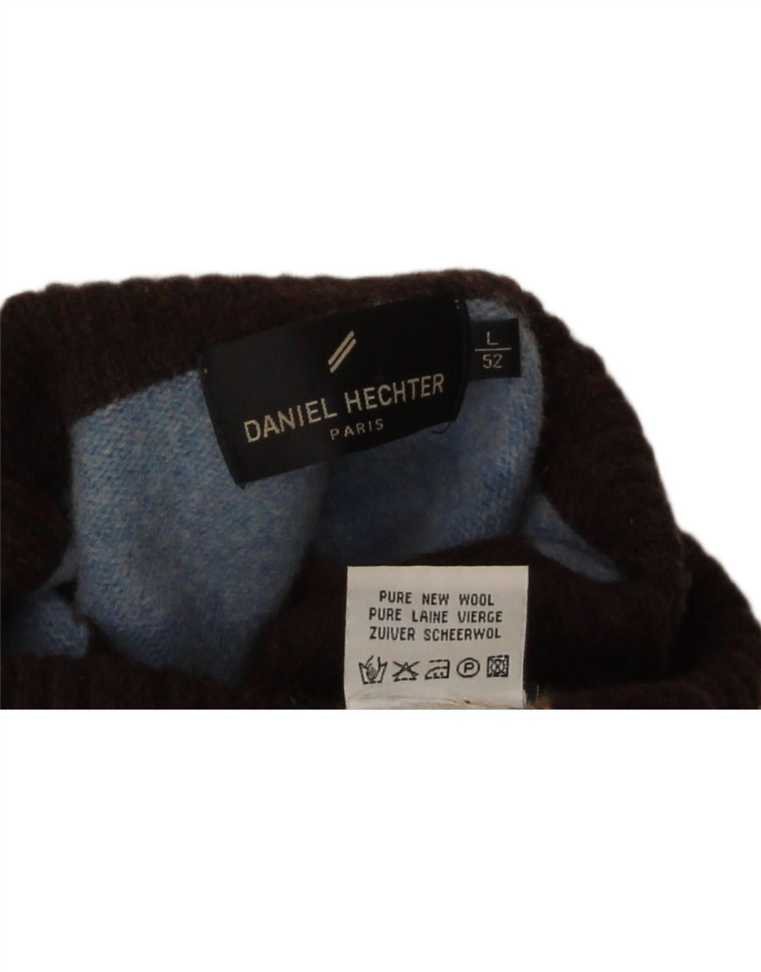 Maglione maglione da donna a collo alto Daniel Hechter UK 14 a righe grandi blu