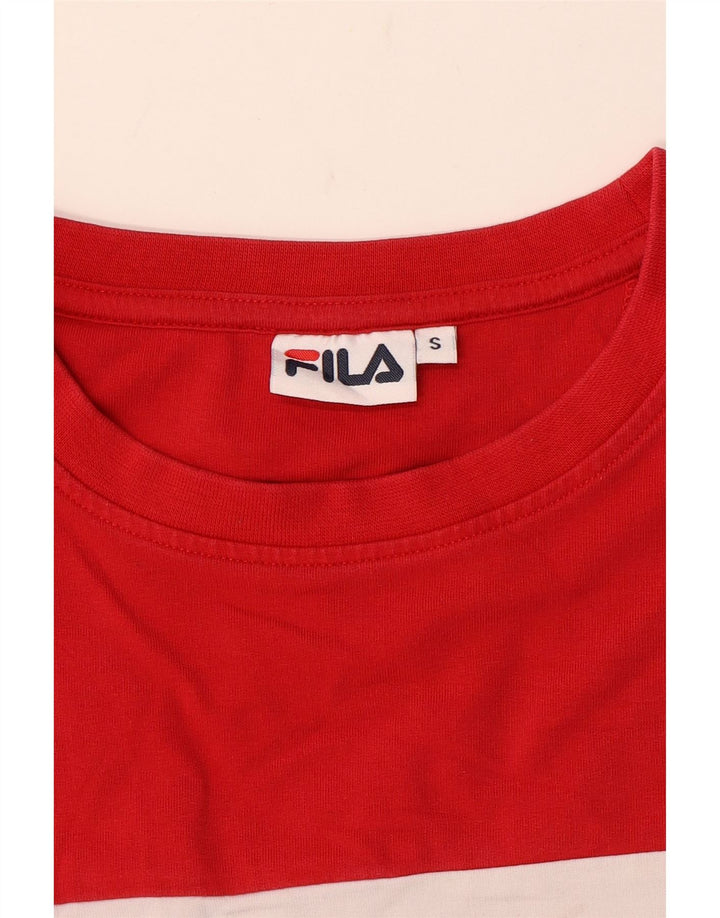Felpa grafica da donna Fila Jumper UK 10 Small Red Colourblock