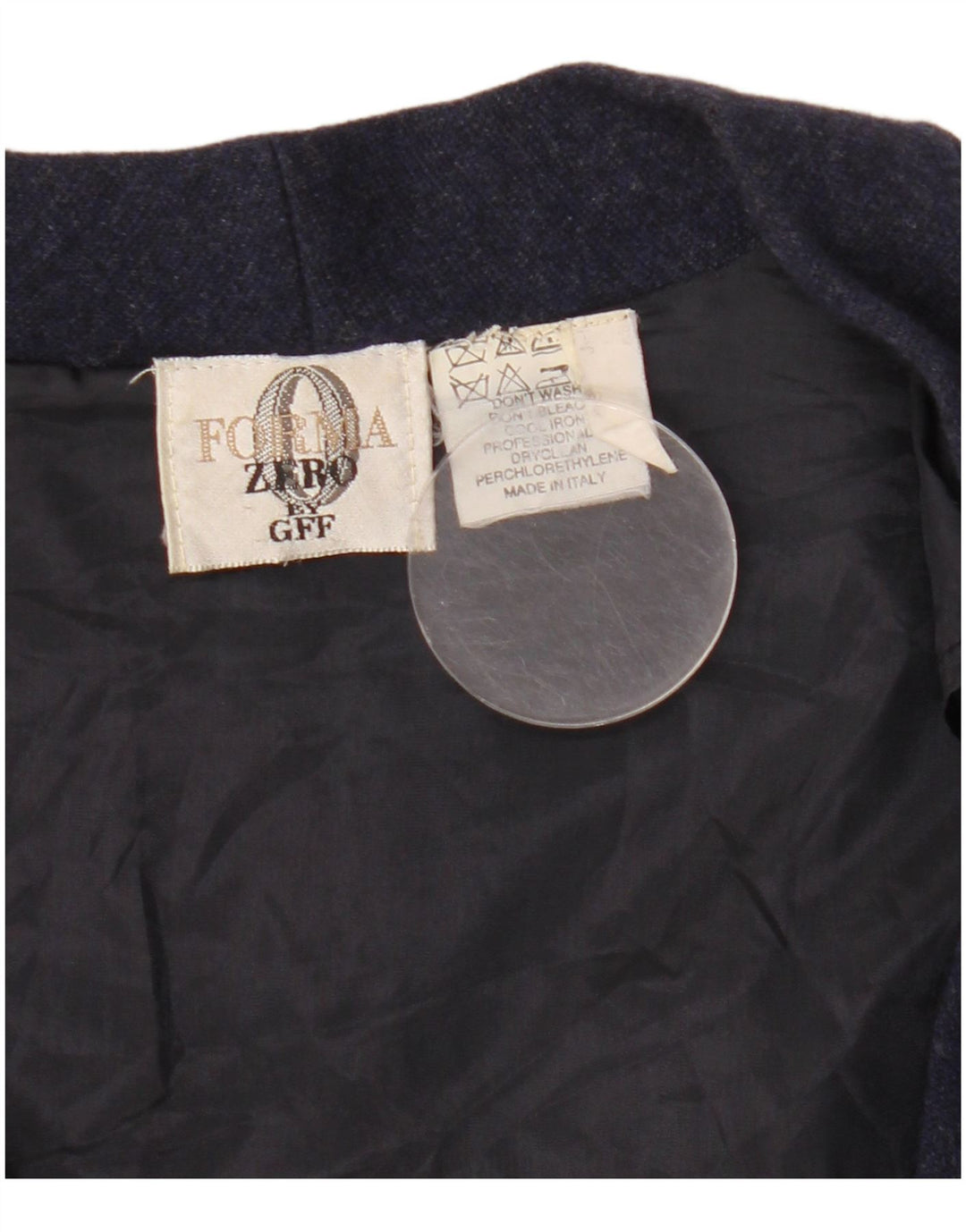 Abito a trapezio a maniche lunghe da donna Gianfranco Ferre UK 14 medio blu navy