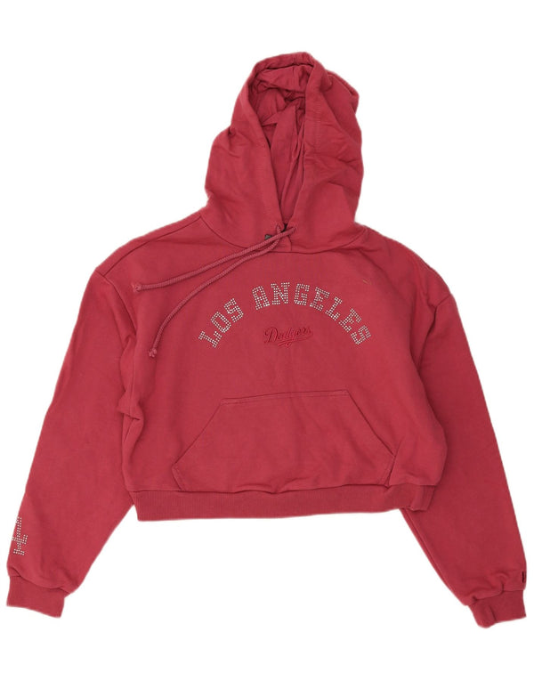 Felpa con cappuccio grafica da donna New Era dei Los Angeles Dodgers UK 10 piccola rosa