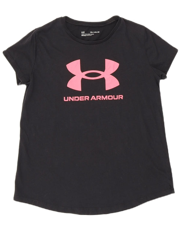 Maglietta grafica Under Armour per ragazze, vestibilità ampia, 13-14 anni, XL, nera