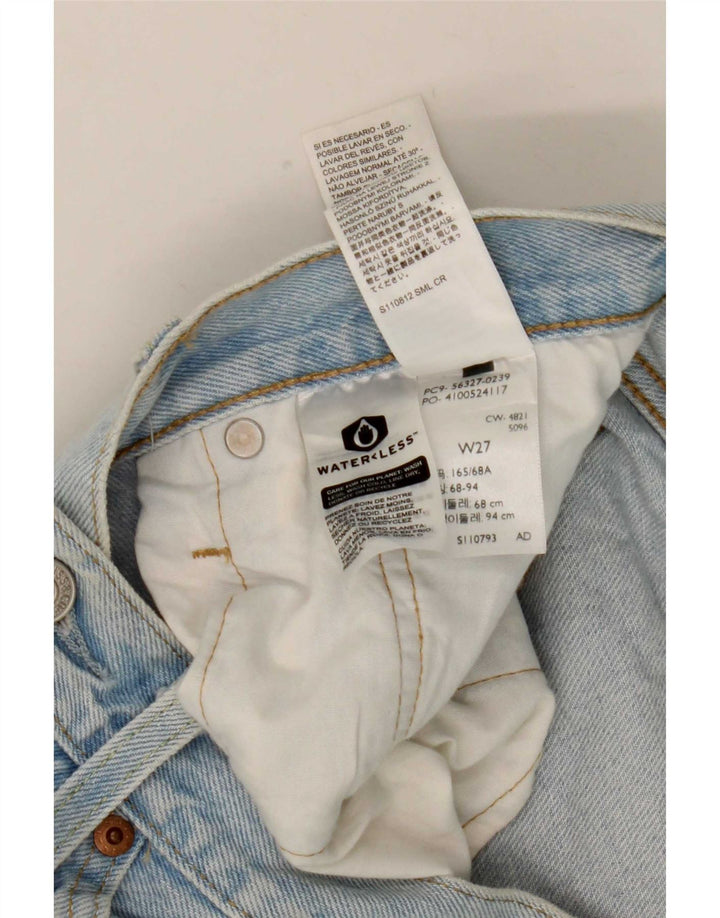 Pantaloncini di jeans Levi's 501 da donna W27 piccoli in cotone blu