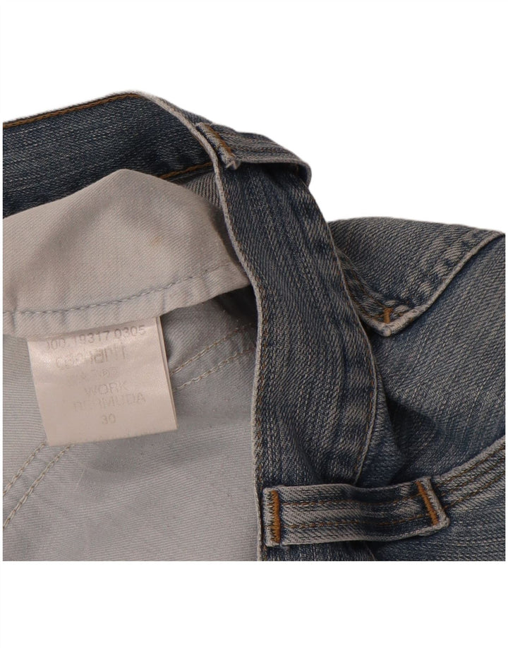 Bermuda da uomo CARHARTT in denim W30 cotone blu medio