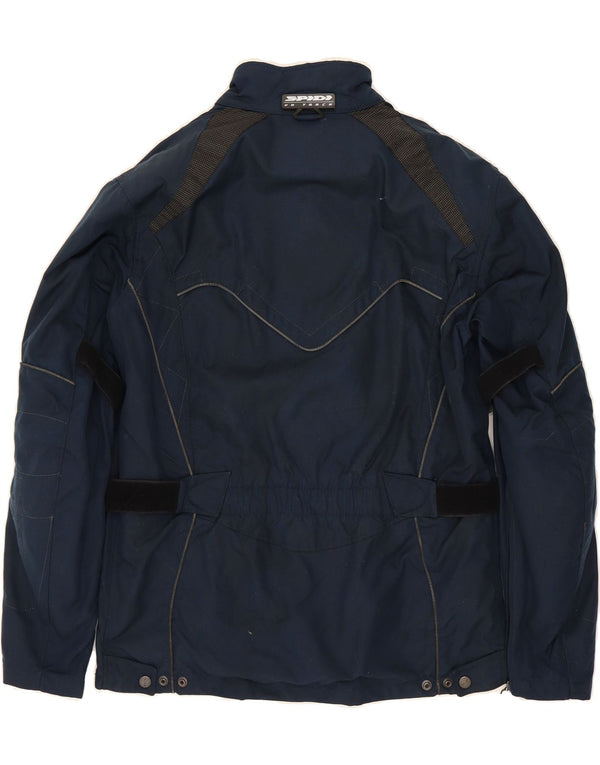 SPIDI Mens Motorcycle Racer Jacket UK 40 Large Navy Blue Polyamide