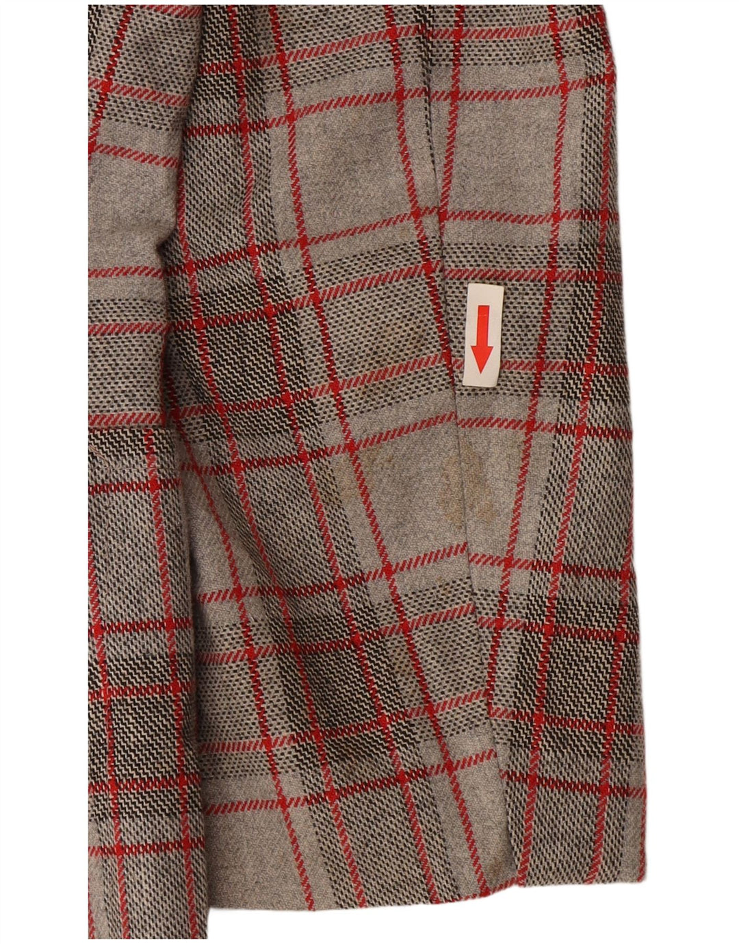 Giacca blazer vintage da uomo a 2 bottoni IT 52 XL a quadri grigi