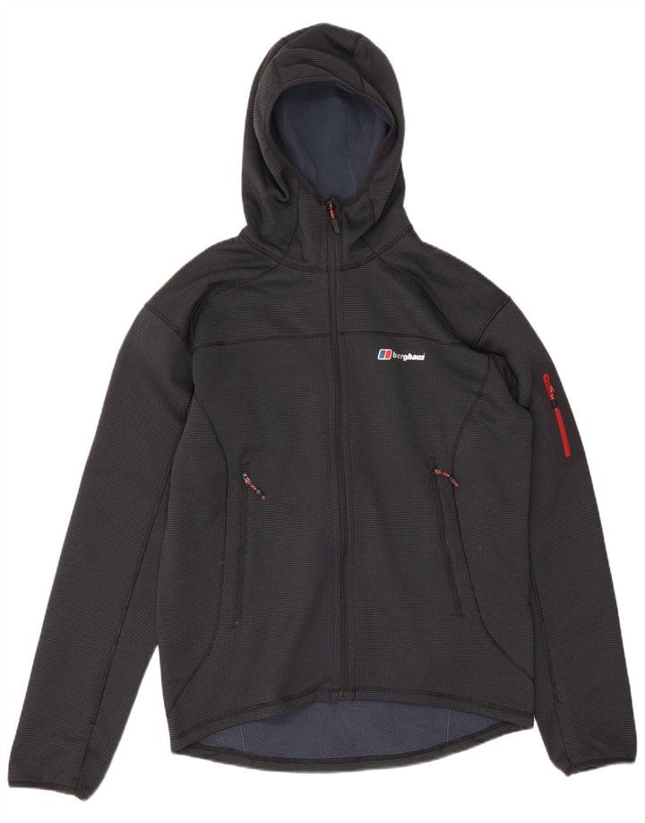 Maglione con cappuccio e zip da uomo Berghaus grande in poliestere maculato blu navy