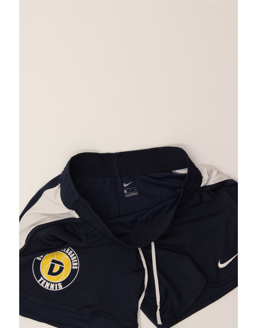 NIKE Mens Sport Shorts Small Navy Blue Colourblock Polyester Vintage Nike and Second-Hand Nike from Messina Hembry 