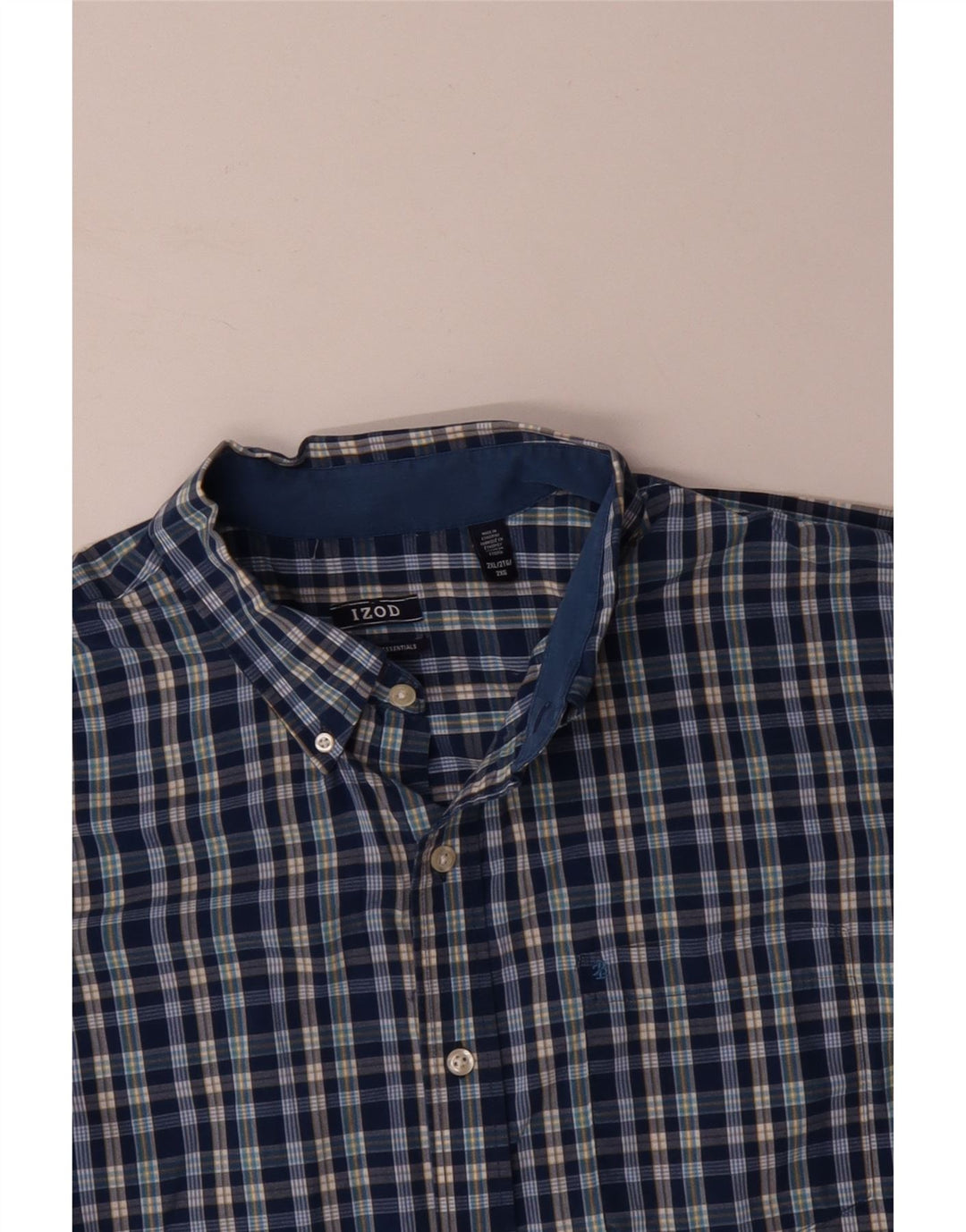Camicia da uomo IZOD 2XL in cotone a quadri blu