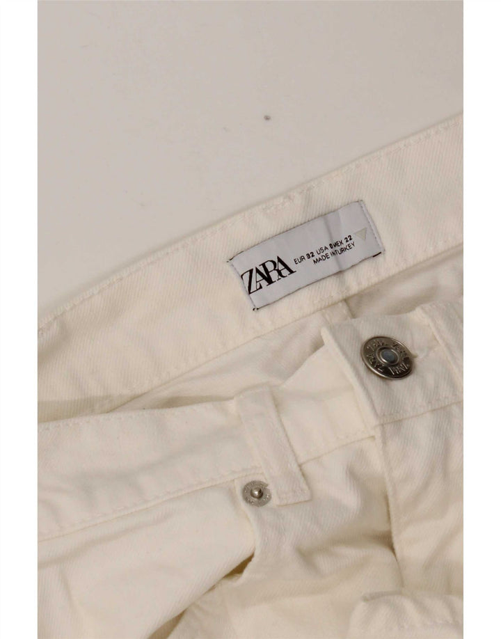Jeans dritti da donna Zara EU 32 2XS W22 L31 Bianco