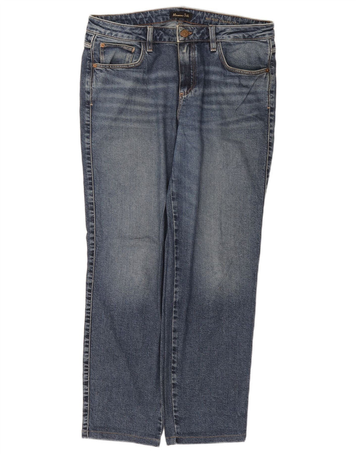 Jeans dritti a sigaretta da donna Massimo Dutti EU 42 Large W32 L27 Blu