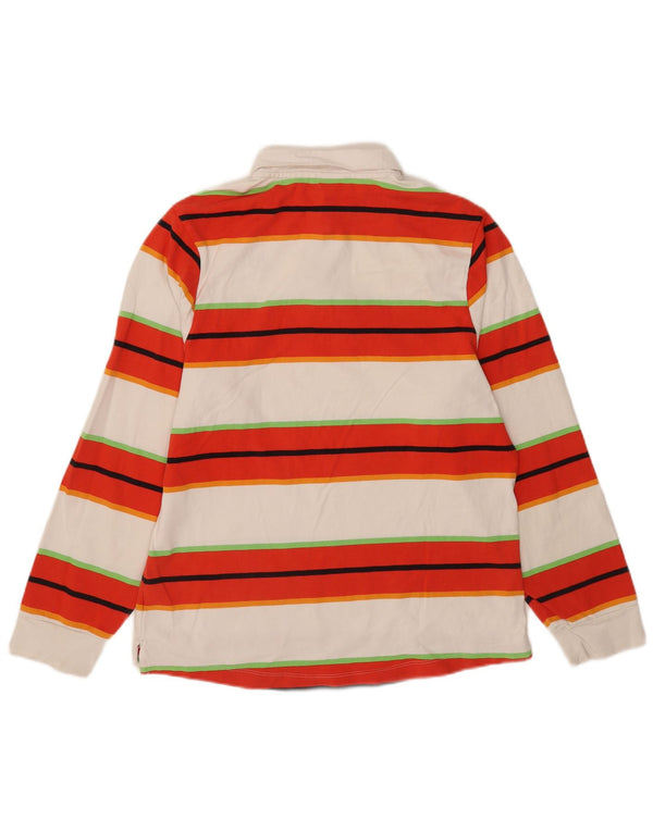 Polo da rugby da uomo a manica lunga Nike, cotone a righe multicolori medie