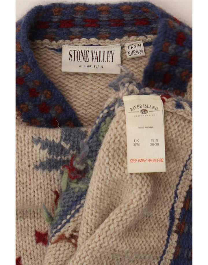 Maglione a collo alto da donna River Island EU 36/38 piccolo Beige