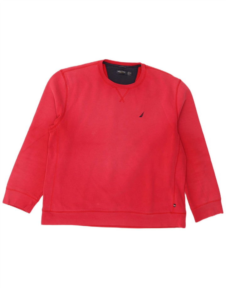 Felpa da uomo Nautica Jumper XL in cotone rosso
