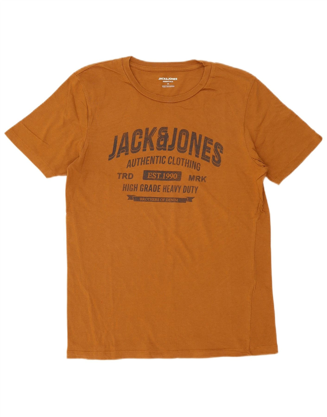 T-shirt grafica da uomo Jack & Jones Top in cotone marrone medio