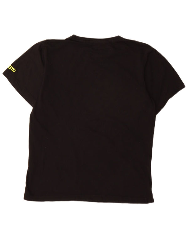 T-shirt grafica da uomo Kappa Top in cotone nero medio