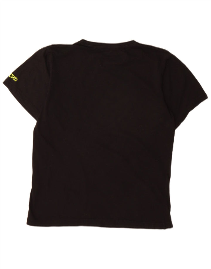 T-shirt grafica da uomo Kappa Top in cotone nero medio