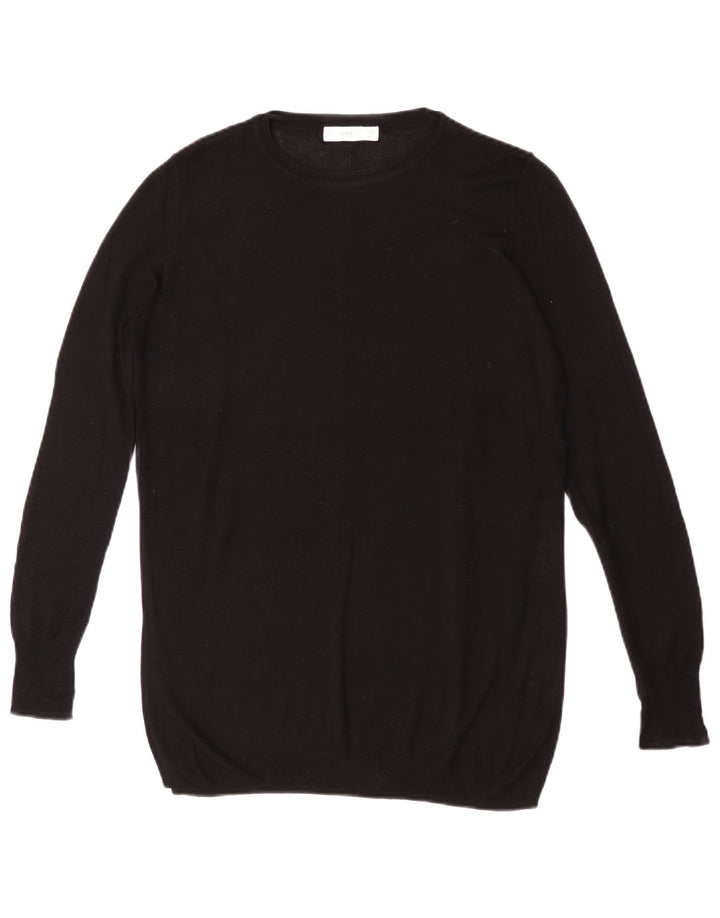 Maglione maglione girocollo oversize da donna Zara UK 10 piccolo nero