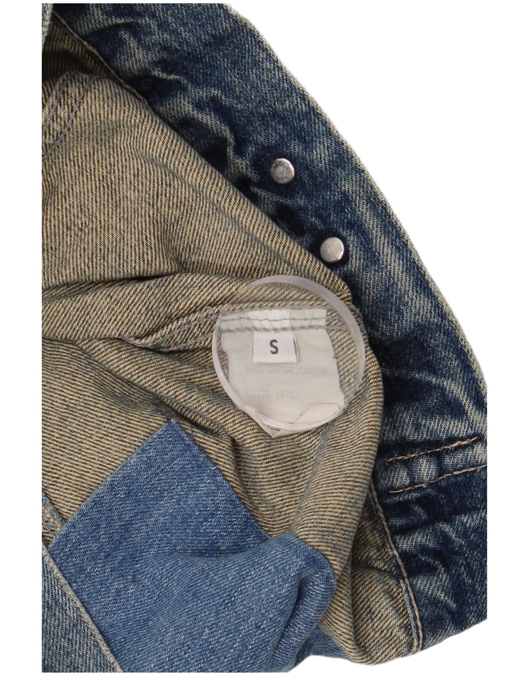 Giacca di jeans vintage da uomo UK 36 piccolo cotone blu