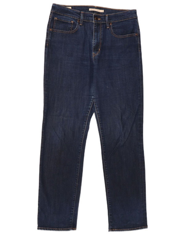 Jeans dritti a vita alta Levi's 724 da donna W31 L30 Lyocell blu navy
