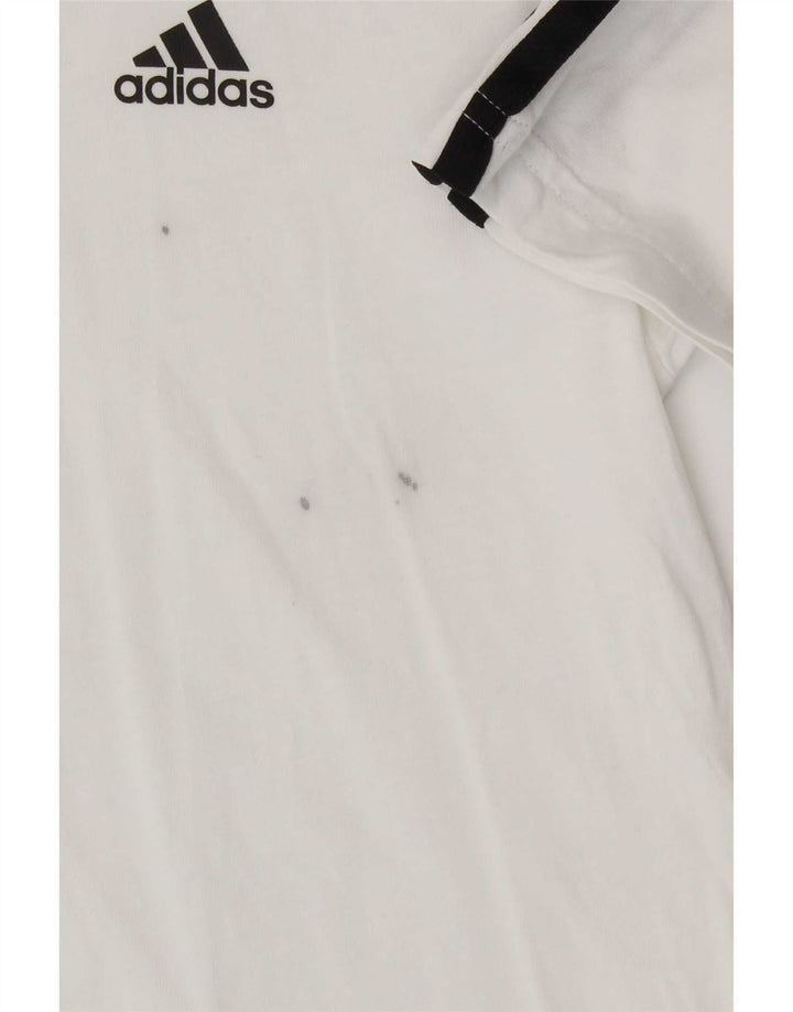 T-shirt Adidas da ragazzo Top 7-8 anni in cotone bianco