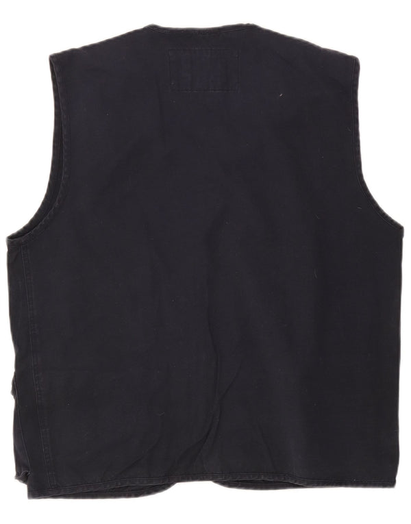 Gilet da uomo OXER UK 40 grande in cotone blu navy