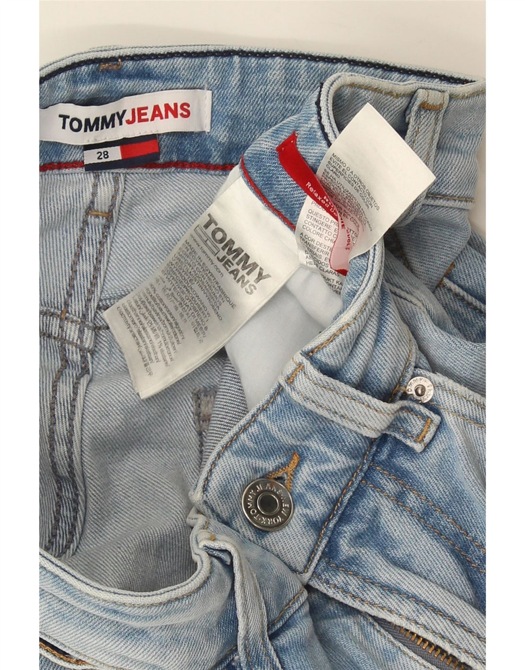 TOMMY HILFIGER Pantaloncini di jeans da donna W28 Cotone blu medio
