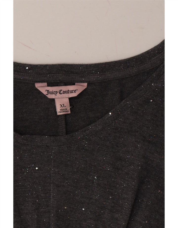 JUICY COUTURE Womens Basic Dress UK 18 XL Grey Spotted Polyester Vintage Juicy Couture and Second-Hand Juicy Couture from Messina Hembry 