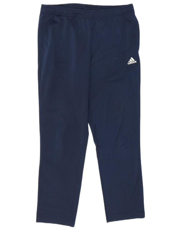 Pantaloni da tuta da uomo Adidas UK 42/44 Large Blu Navy Poliestere