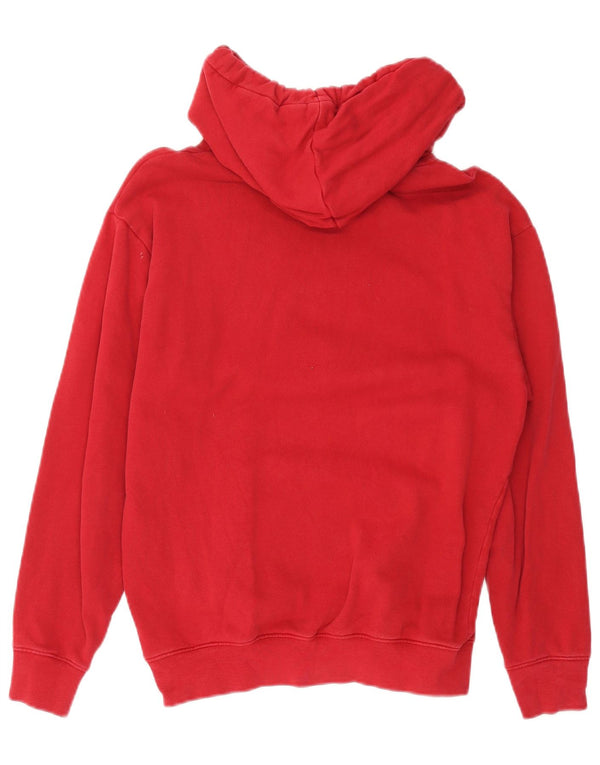 REPLAY Felpa con cappuccio grafica da uomo XS in cotone rosso