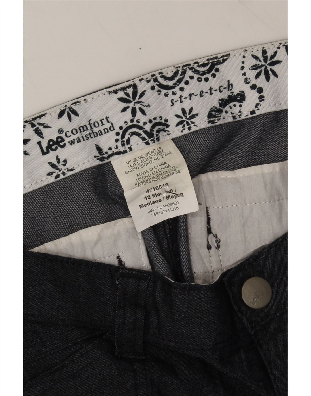 LEE Womens Casual Shorts US 12 Large W33  Navy Blue Cotton Vintage Lee and Second-Hand Lee from Messina Hembry 