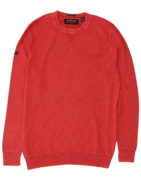 Felpa da uomo SUPERDRY Maglione piccolo rosso in cotone