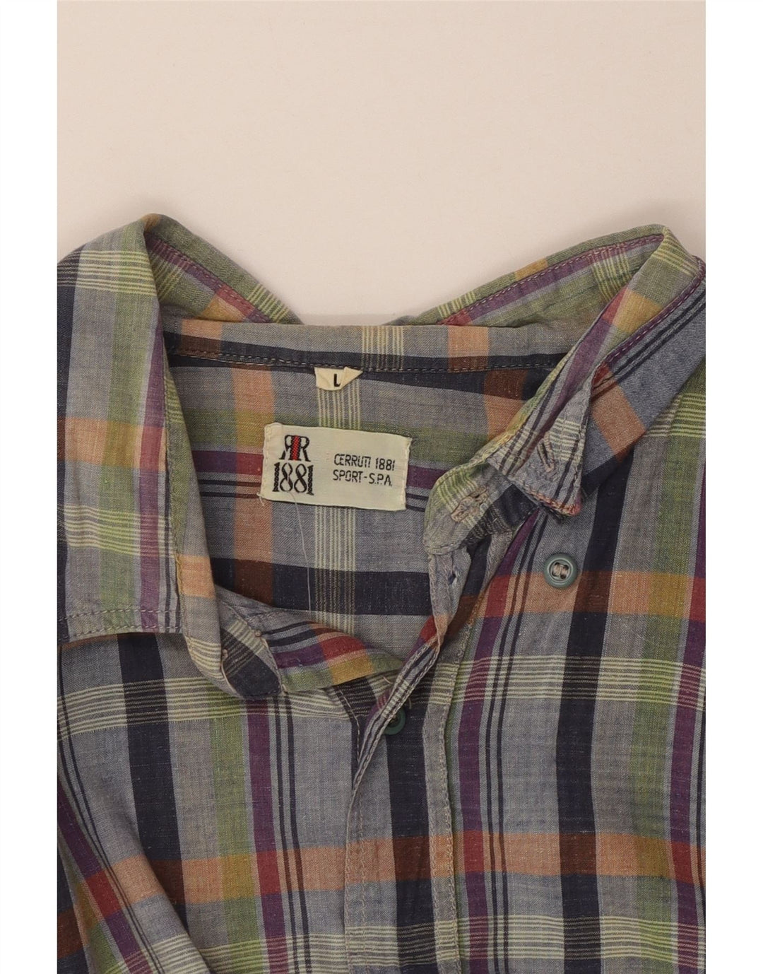 Camicia da uomo CERRUTI 1881 a quadri grandi multicolori