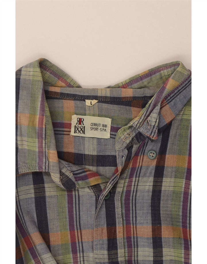 Camicia da uomo CERRUTI 1881 a quadri grandi multicolori