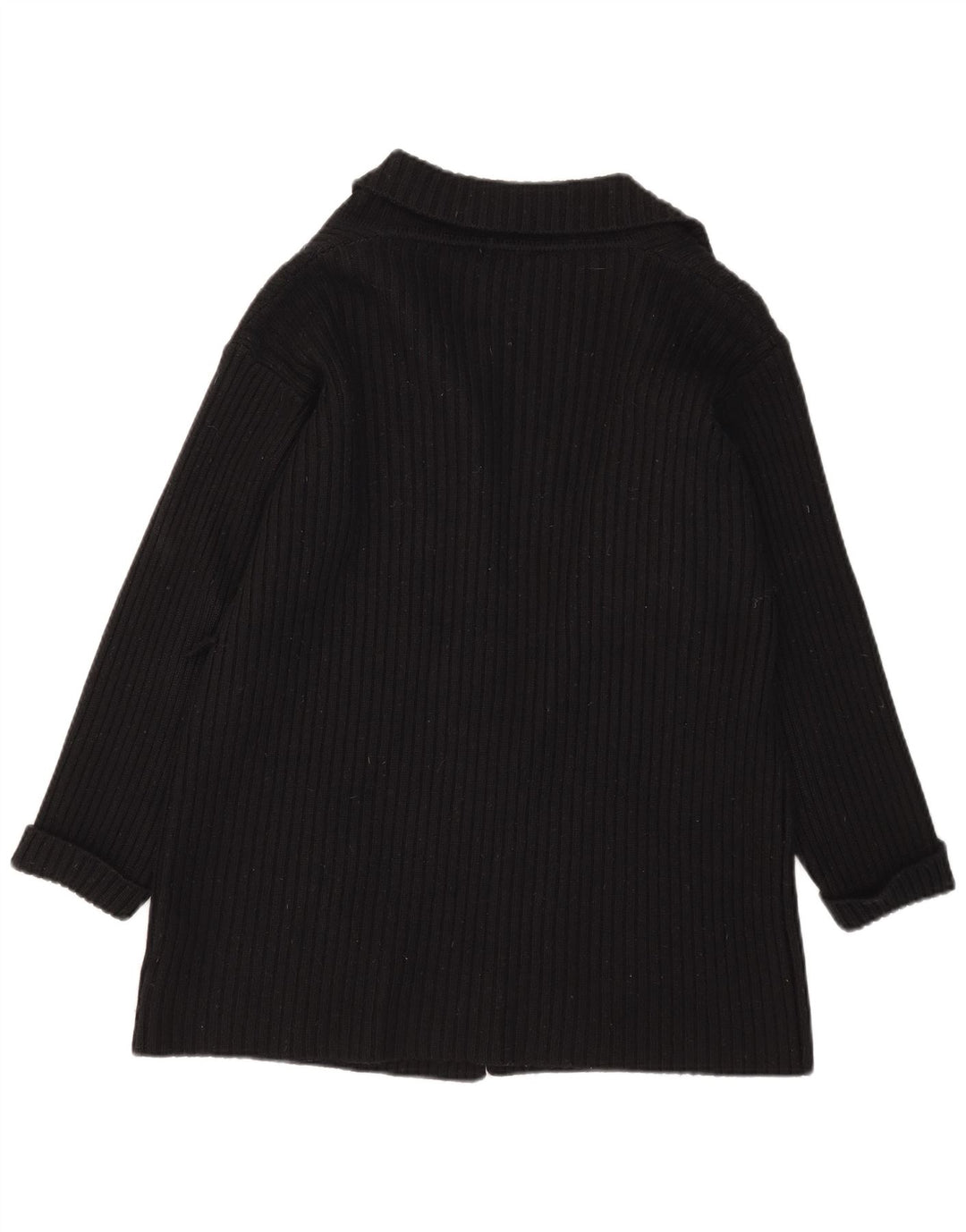 Maglione cardigan aperto oversize da donna Marks & Spencer UK 10 piccolo nero