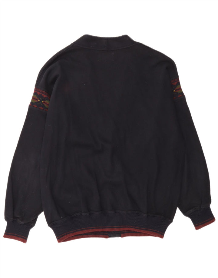 Maglione cardigan da uomo Central Park XL blu navy Fair Isle