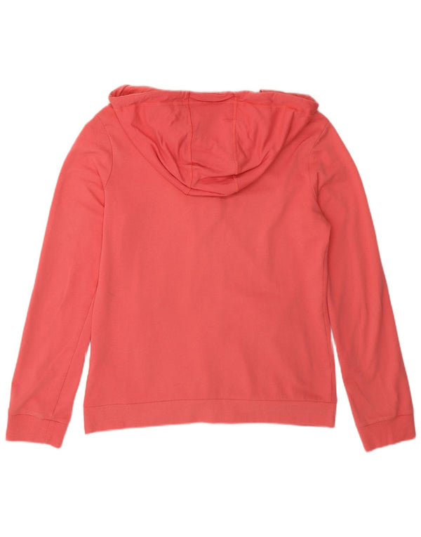 Maglione con cappuccio e zip grafica da donna Adidas UK 12/14 Cotone rosa medio