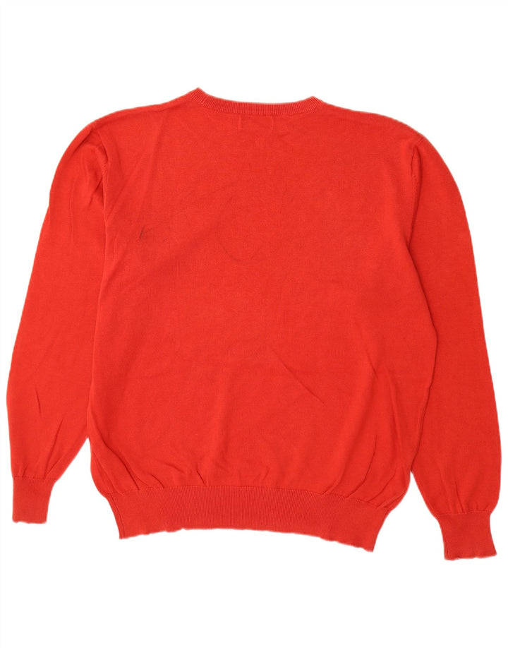 Maglione Kappa da uomo girocollo grande in cotone rosso