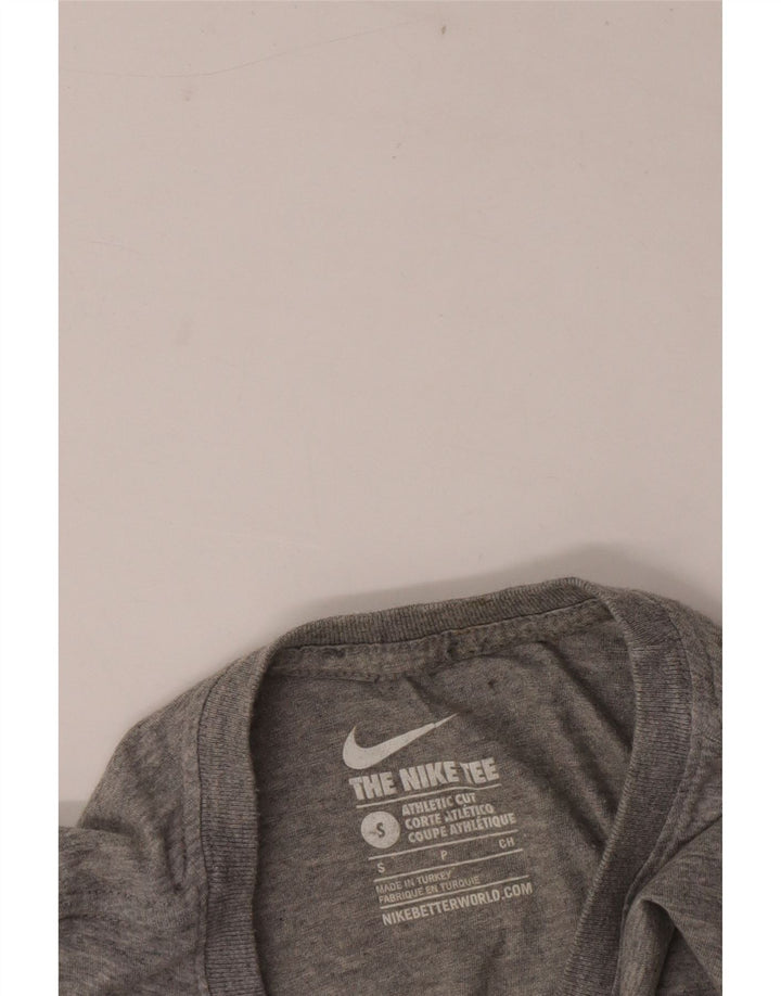 T-shirt Nike da uomo dal taglio atletico, piccola, grigia chiazzata