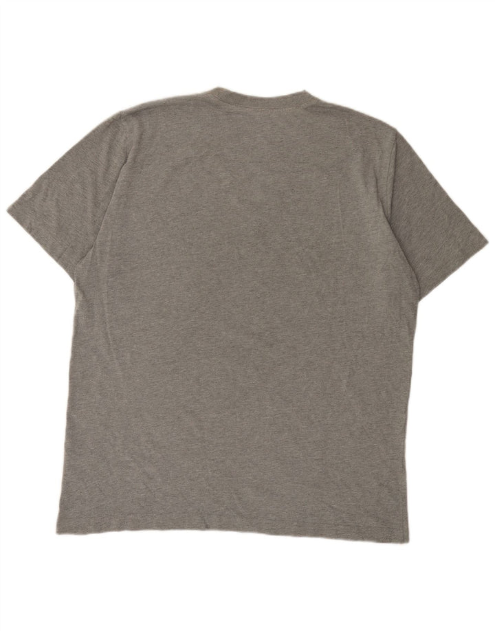 T-shirt grafica da uomo Nike Top XL in cotone chiazzato grigio