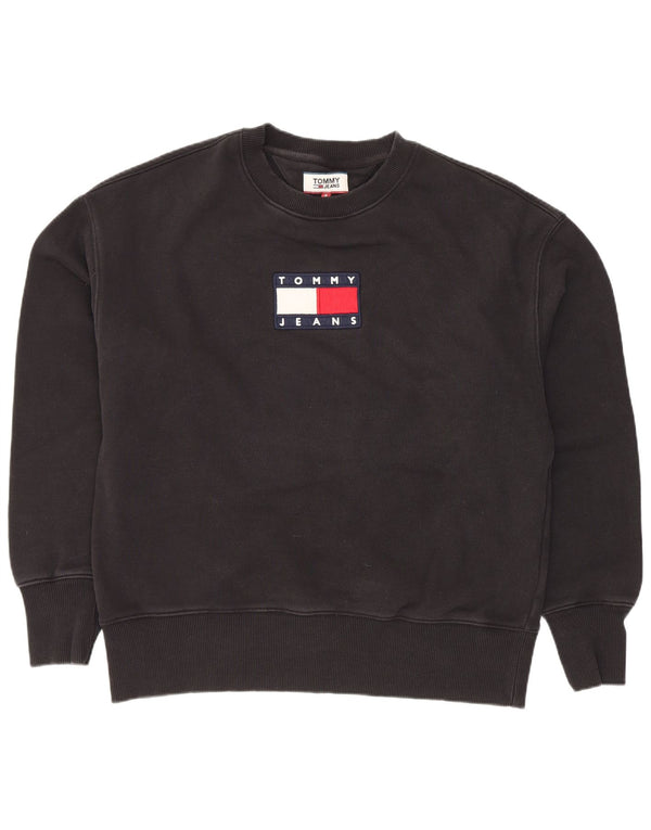 Felpa grafica da uomo Tommy Hilfiger Maglione piccolo cotone nero