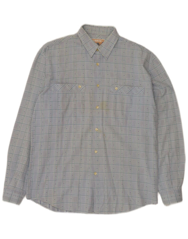 Camicia a quadri da uomo Wampum Small Blue Fair Isle